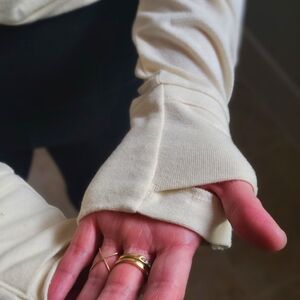 Size M Women's Harley-Davidson Cream Snap-Front Ribbed Knit Henley Tee